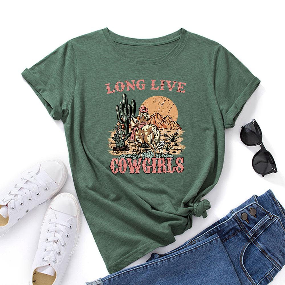 Хлопковая футболка с принтом букв, с коротким рукавом и круглым вырезом, женская, 2D-принт, топы