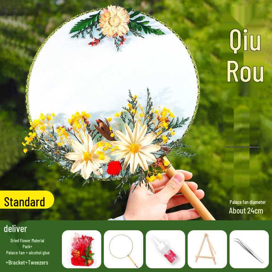 Dried Flower Fan DIY Kit for International Women's Day - Team Building & Handmade Gift