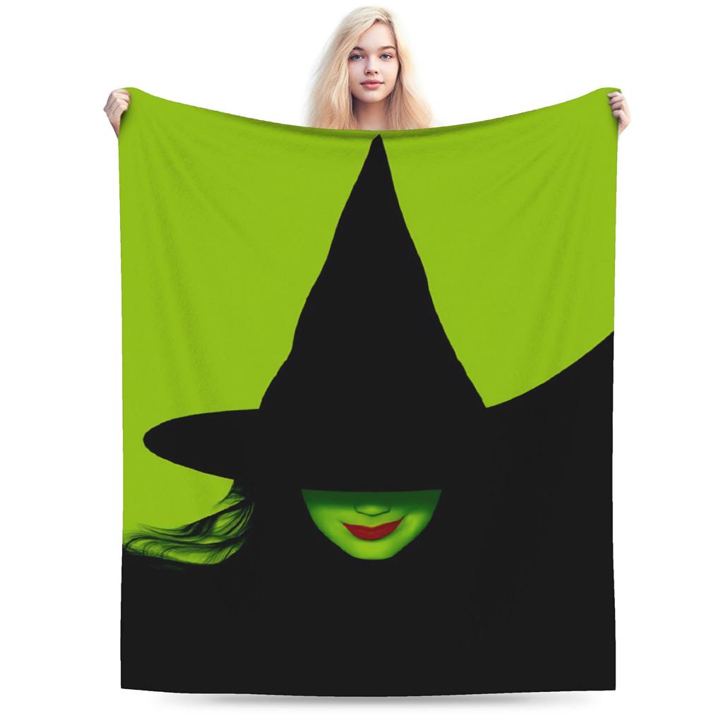 W-Wicked 2 Musical Movie Glinda Elphaba Blanket Warm Soft Street Trend Plush Throw Blanket Flannel Bedspread Bed Cover