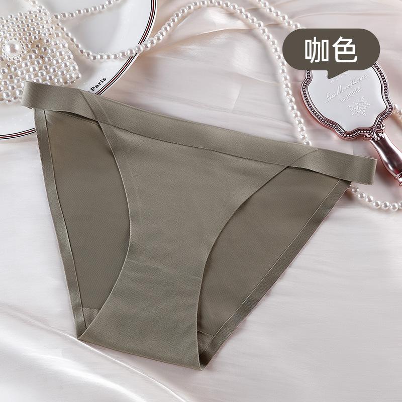 Женские трусы, бесшовное нижнее белье, тонкие удобные трусики, трусы с низкой талией, треугольные шорты с подтяжкой бедер для девочек