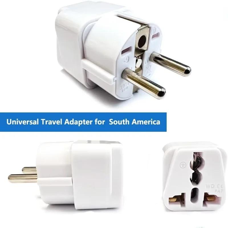 US to EU Travel Plug Adapter, AC Power Outlet Converter for Europe UK Australia, 2 Prong Type C International Wall Socket Adapto