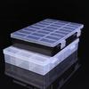 Clear Jewelry Box 24 Grids Plastic Bead Storage Container Earrings Organizer
