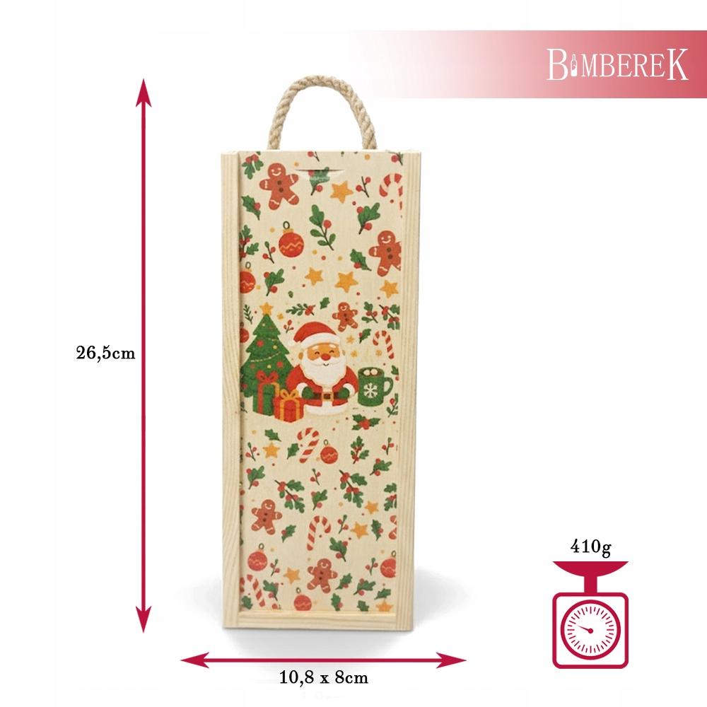 Christmas Gift Box + Bottle Fala 0.5l WOODEN BOX FOR WINE