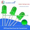 LED Luminous Direct Plug Diode, 5mm Round Green Lamp Bead, Emerald Green Light