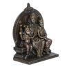 Shiv Parivar Statue Sitting On Singhasan Decorative Showpiece - Lord Shiva, Goddess Parvati, Ganesha Idols for Home Decor - Gift for Maha Shivratri