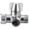 Brass Diverter Splitter Switch T-Adapter Toilet Valve 3 Way Water Replacement Rotating Shower Arm Bath Bathroom