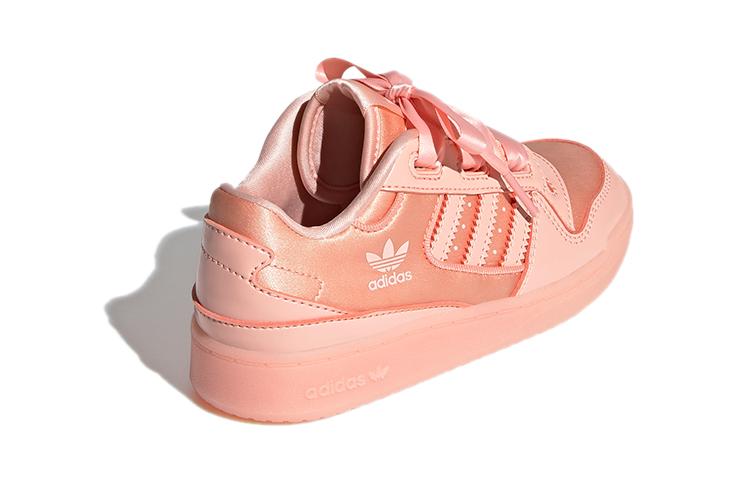 adidas Оригинальные FORUM Сатиновые Низкие Кроссовки с Амортизацией, Износостойкие Низкие Кеды для Скейтборда Розовые Детские Возраст 3-7 Лет FY8821