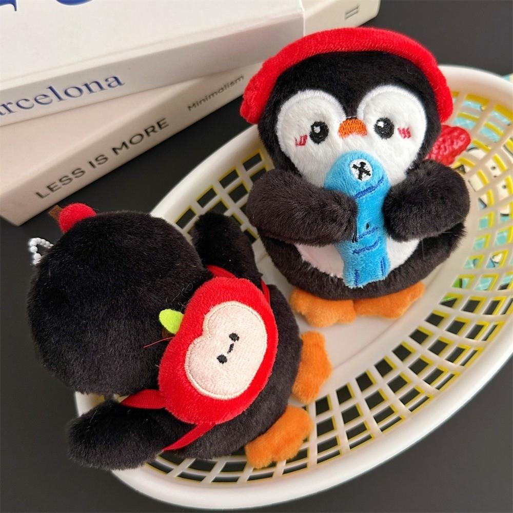 Cute Soft Plush Squeaking Penguin Keychain Cartoon Penguin Doll Stuffed Doll Pendant Penguin Plush Toy Pendant Kid Gifts