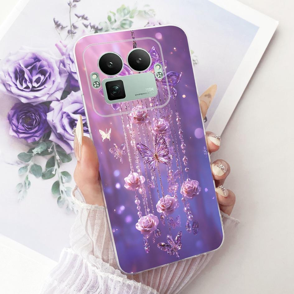 Чехол для Realme GT8 Pro 2025 RMX5210 Популярный Цветок Бантик Мягкий Тонкий Силиконовый Задний Чехол Для Realme GT 8 GT8 RealmeGT8 5G Coque