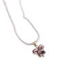 Bead Necklace Adjustable with 5.5cm Extension Chain for Party Travel Pink