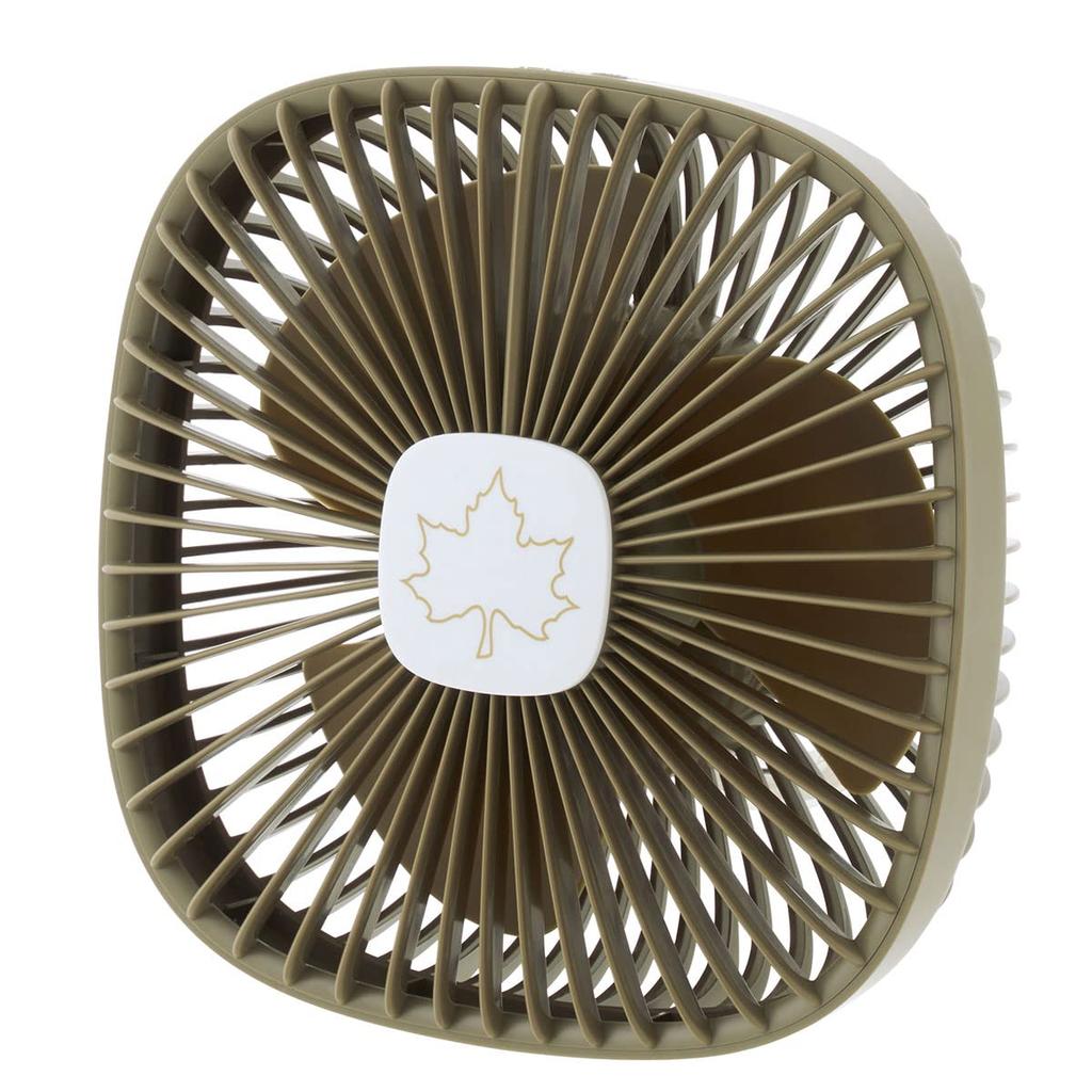 LOGOS Hanger Fan (USB Rechargeable) 81336706 Khaki, 20cm Wide X 20cm Deep X 9.5cm High