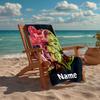 Custom Name Ultra-Soft Beach Towel with Halloween horror Theme,Ideal for Pool - Camping, Diving - Perfect Travel Essential, Vibrant Beach Towel.