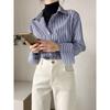 Spring Women's Casual Business Striped Shirt