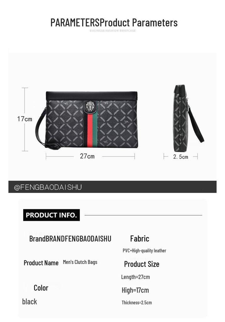 Роскошная мужская сумка-клатч в стиле business casual - Стильная сумка-конверт большого объема