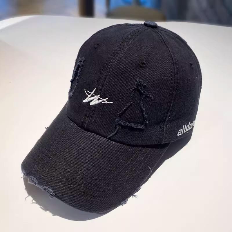 Японская Ретро Старая Рваная Бейсболка Женская Весенне-Летняя Повседневная Универсальная Уличная Молодежная Бейсболка Защитная Шляпа