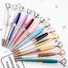 1 Piece Metal Office School Stationery Office Supplies Spinning Crystal Diamond Rose Gold Wedding Ballpoint Pen