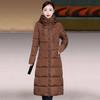 Fabulous Women Down Coat Hooded Neck Protection Zip Up Midi Length Women