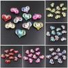 Vertical Hole Fashion Creative Pendants Peach Heart for Bracelet Jewelry Making 5Pcs DIY Accessories Heart Beads Magic Color Acrylic Transparent