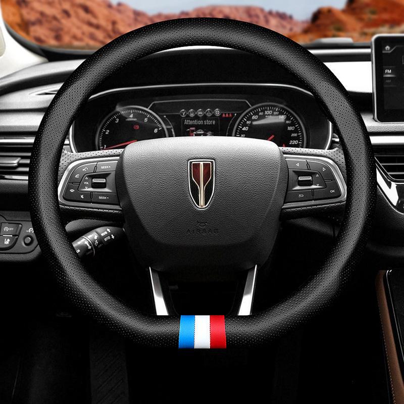 Universal Anti-Slip Leather Steering Wheel Cover for Hongqi H5, HS5, HS7, HS3, H9 - All Seasons