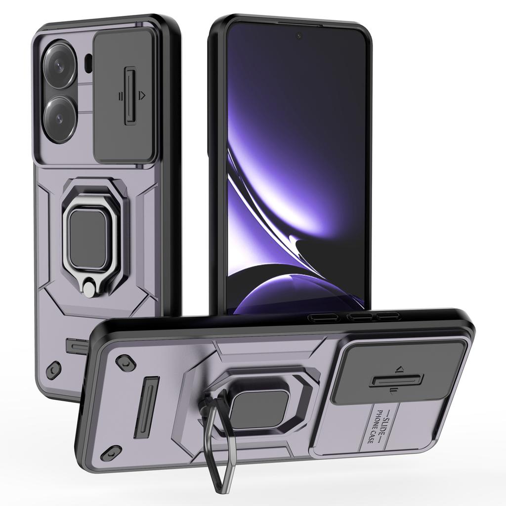 Для Xiaomi Poco X7 Pro 5G/Redmi Turbo 4 5G Чехол PC+TPU Подставка Защита телефона с крышкой для объектива