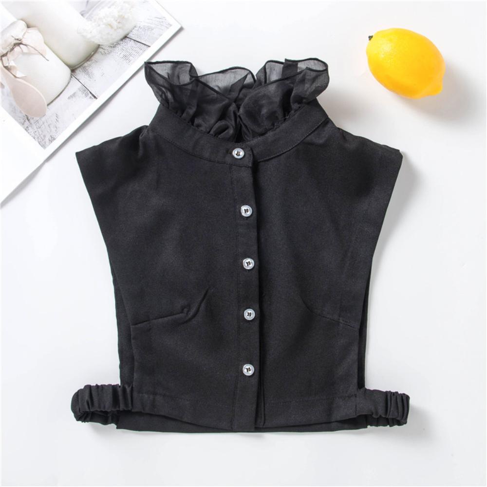 2023 Shirt Fake Collar Lace Black White Shirt Detachable Collar Suit Men Female Shirt Lapel Top Summer Thin Cool Fake Collar