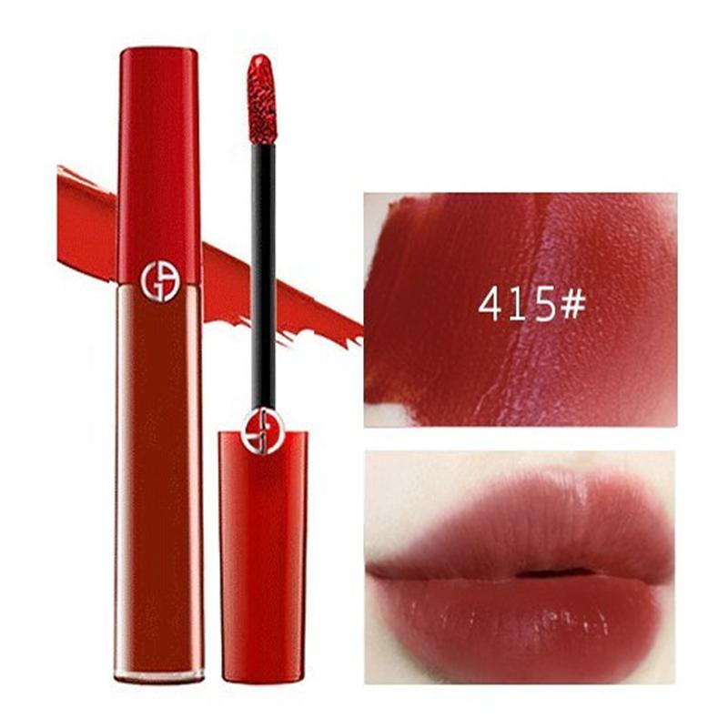 Armani Lip Maestro Блеск для губ Оттенок 415, Бархатный Матовый Тинт для Губ Стойкая Помада, Новая и Старая Упаковка Случайная Доставка