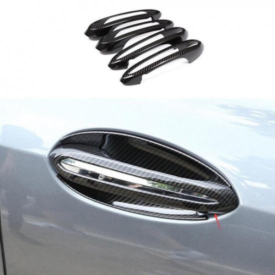 Carbon Fiber Style Exterior Side Door Handle Cover Trim For BMW X7 G07 -