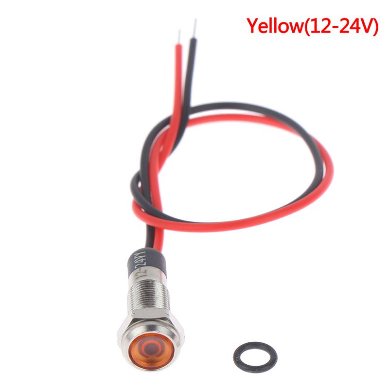 P67 Waterproof 6mm Led Metal Warning Indicator Light 3v 5v 6v 12v 24v 220v