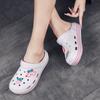 Новые милые белые сандалии женские плоские модные летние сабо женские сандалии на платформе нескользящие садовые сандалии женские 2024 без застежек
