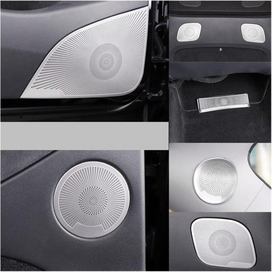 Совместимо с Tesla Model Y 2021 2022 Отделка салона Накладка на динамик автомобильной аудиосистемы Наклейка Крышка динамика двери Отделка вентиляционного отверстия под сиденьем (цвет :