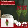 60см Имитация Мягкого Клея Норфолк Игла Настенное Подвесное Рождественское Дерево Вниз Головой Виноградная Лоза Зеленое Растение Праздничное Украшение