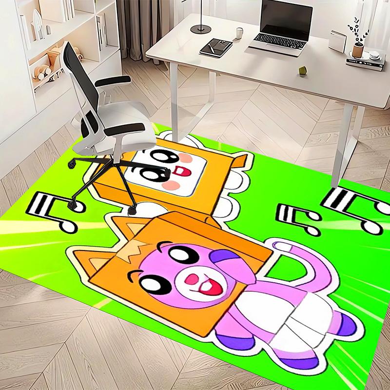 Lankybox Foxy and Rocky3 Printed Absorbent Washable Carpet, Non-Slip Bathroom Mats, Kitchen Rugs, Yoga Mat,Living Room Entrance, Camping Picnic Rugs
