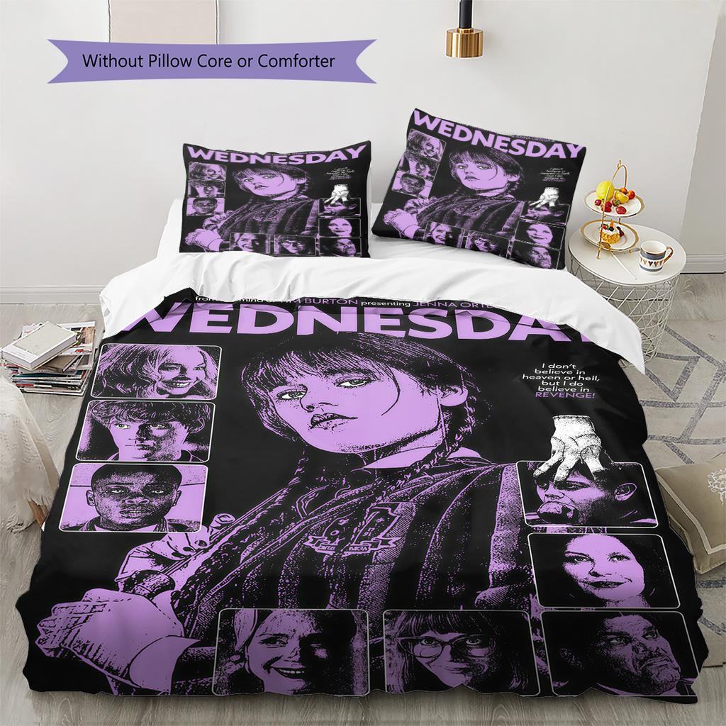 Comedy  Pattern Bedding Quilt Set Quilt Cover Pillowcase Home Decoration Birthday Gift (1 * duvet cover + 2 * pillowcase, without core)