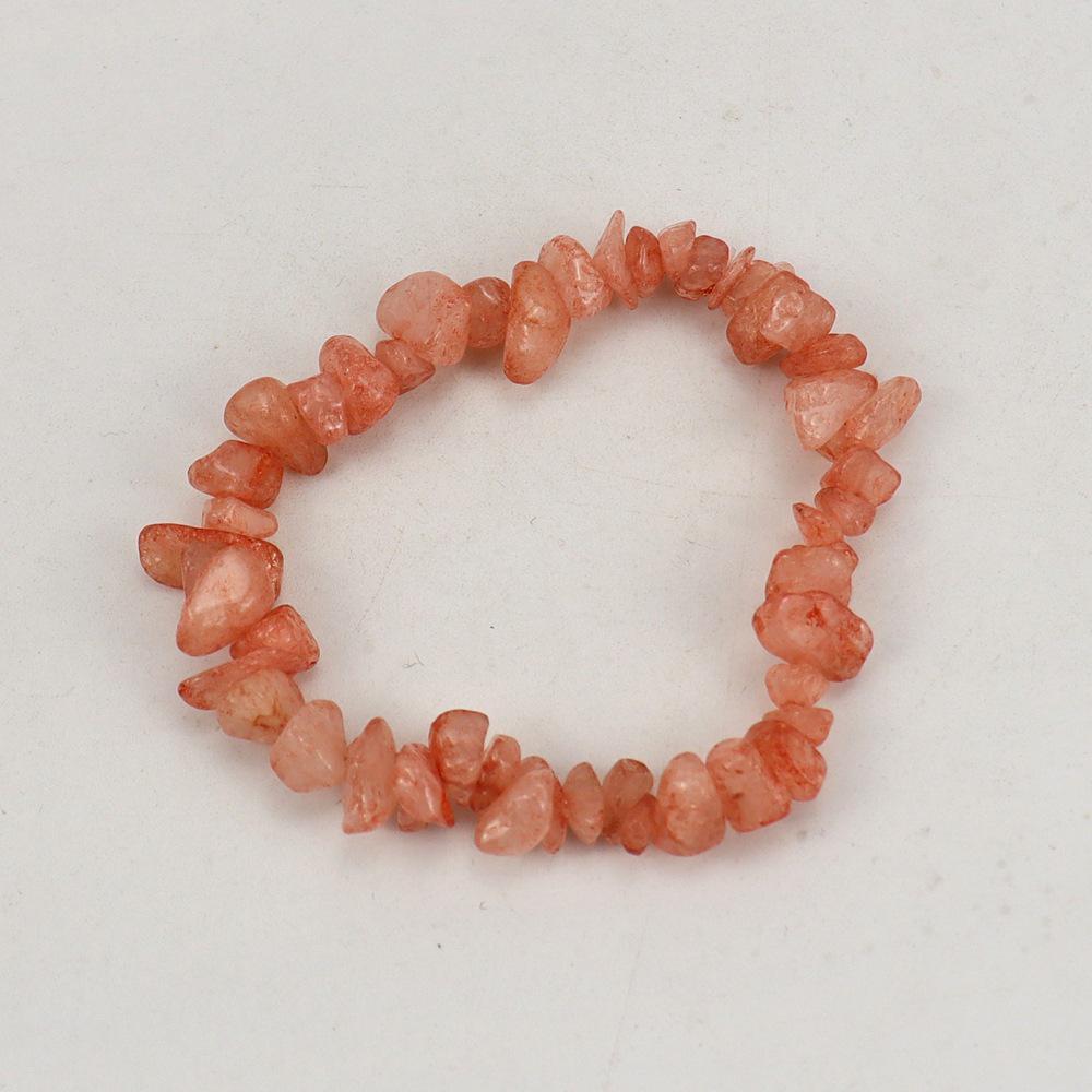 Handmade Beaded Natural Crystal Crushed Stone Bracelet B54