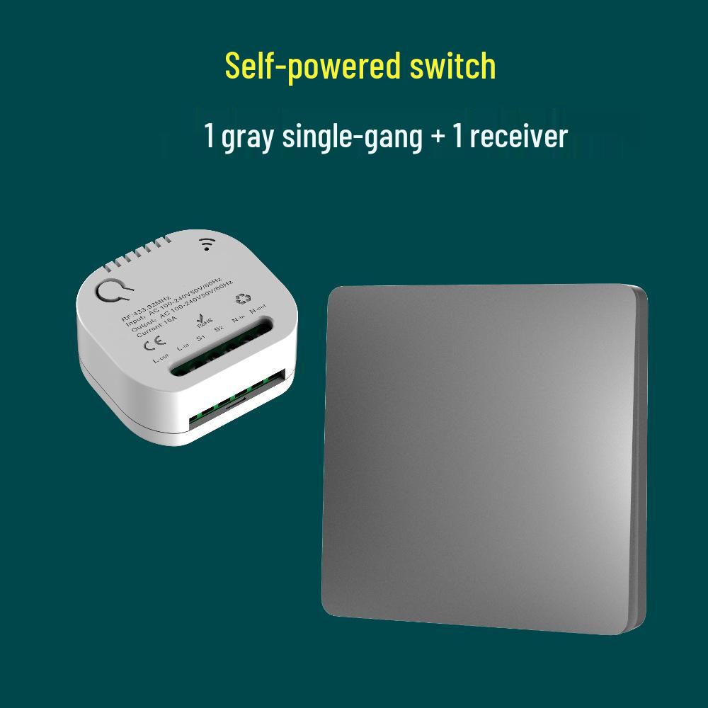 Беспроводной выключатель света с большой кнопкой, самопитанием - Не требует проводки или батареек