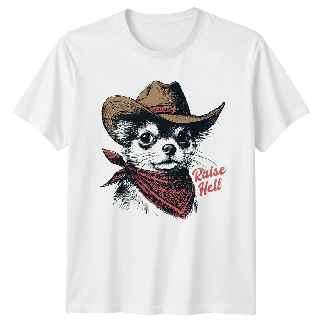 Raise Hell TShirt Chihuahua Western Dog Lover Gift For Him And Her