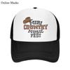 Cowboy Music Festival Baseball Cap Trucker Hats Bob Summer Hat Unisex Personality Music Cap for Women Unisex