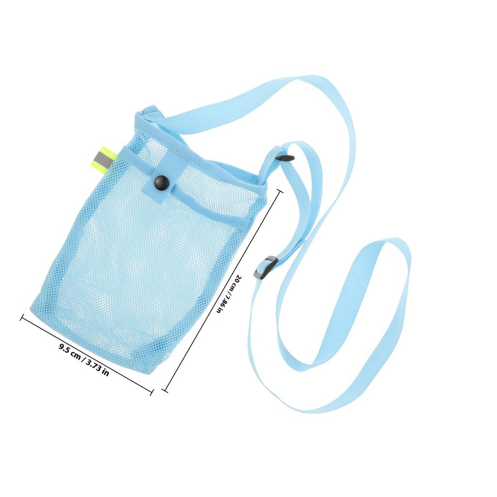 Crossbody Water Bottle Bag Mesh Drink Holder Portable Travel Bottle Protector Sleeve for Hiking Gym Cycling Commuting Outdoor