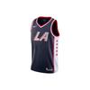 X NBA Los Angeles Clippers 18-19 City Edition SW Джерси с буквенным принтом Повседневная свободная баскетбольная майка Мужские топы Темно-синие AJ4617-419