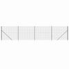 VidaXL Wire Mesh Fence and Anchor, Decorative Fence Panel, Garden Patio Protection Barrier 154279