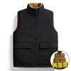 Lamb Wool Vest Men's Autumn and Winter Loose Plus Size Double-sided Wear Warm Fat Granular Velvet Stand-up Collar Winter Clothing