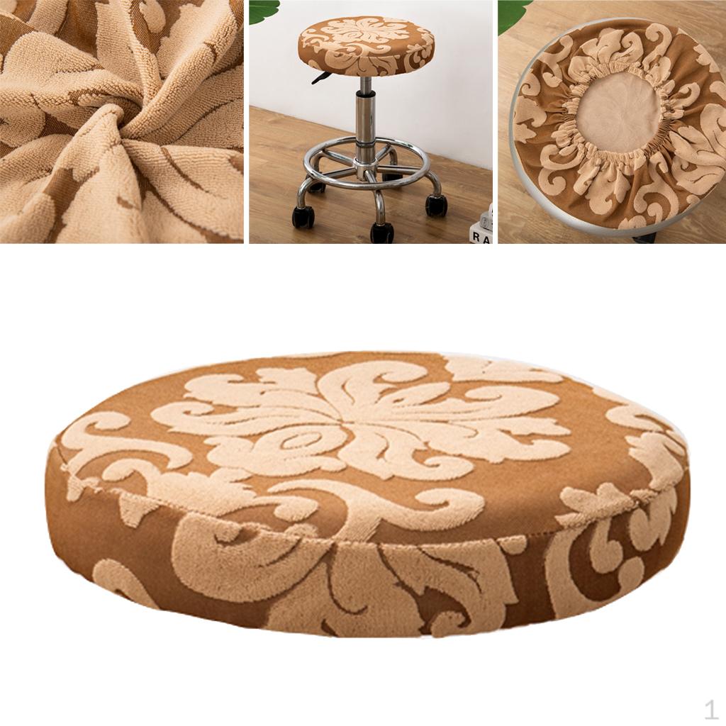 5-13cm Thick Elastic Bar Stool Cover Polyester Comfortable Round Swivel Chair Protection