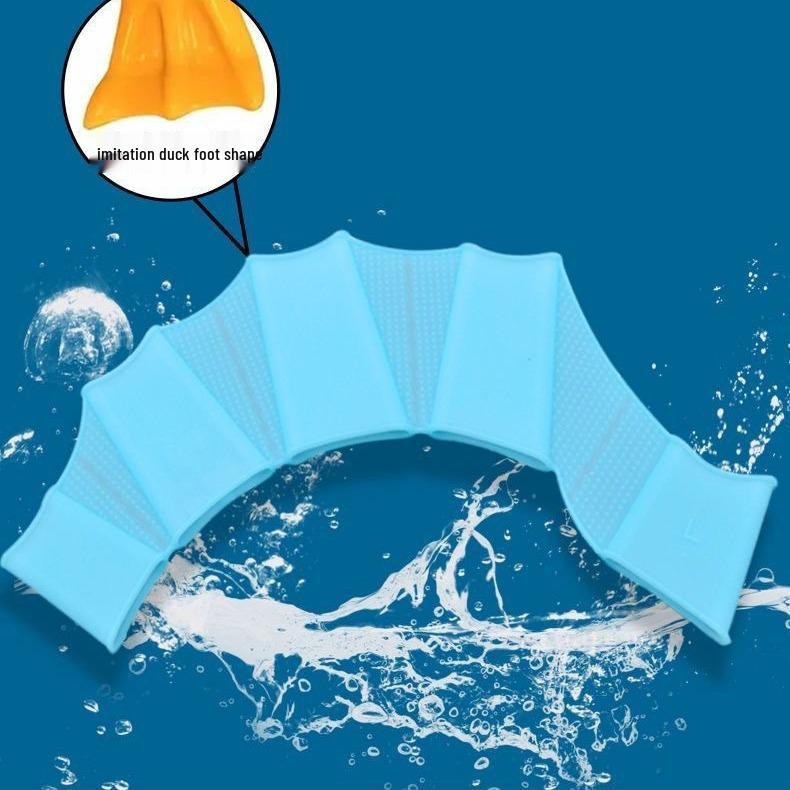 Silicone Webbed Swimming Gloves for Adults & Children - Diving & Snorkeling Gear