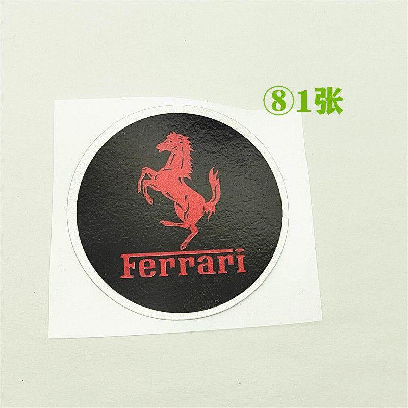 For Ferrari Logo Car Stickers Set Glitter Reflective Vinyl Decals for Car Body Window Laptop Motorcycle Decoration Accessories TG8