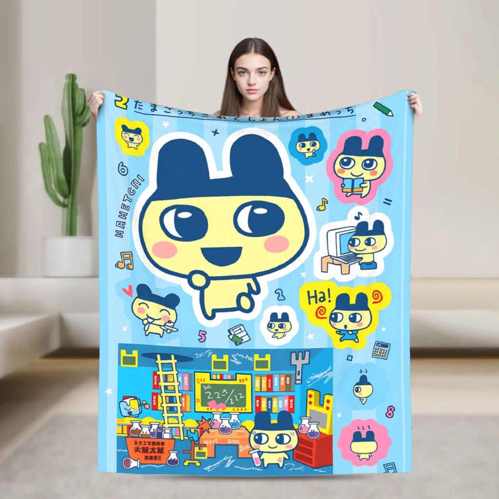 Фланелевые одеяла Kuchipatchi Mametchi Теплое плед для спальни, путешествий Новинка Покрывало Накидка на диван-кровать