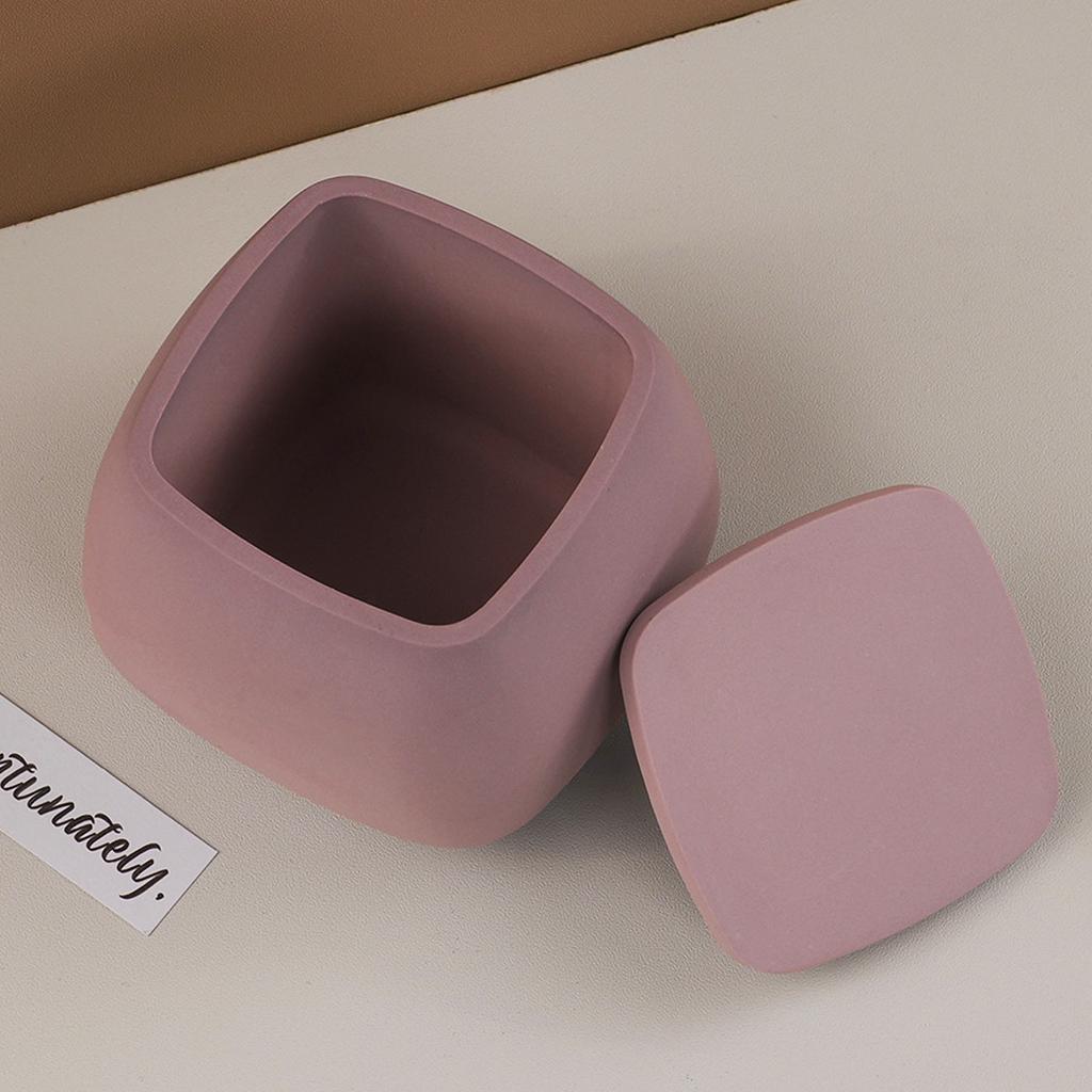 1 шт. квадратная банка для свечей, силиконовая форма для самостоятельного изготовления с крышкой, коробка для хранения ювелирных изделий, ремесло, гипсовая эпоксидная смола, ваза, литейные формы, домашний декор