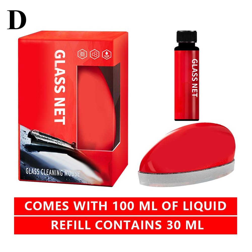 Car Glass Glossy Mouse Powerful Windshield Cleaner Oil Film Remover Cleaning Brush Window Coating Crystal Plating Agent
