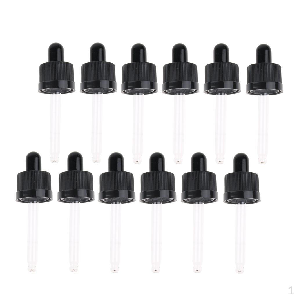 Plastic Glass Liquid Dropper Pipette Caps for 15ml Essential Oils Bottles