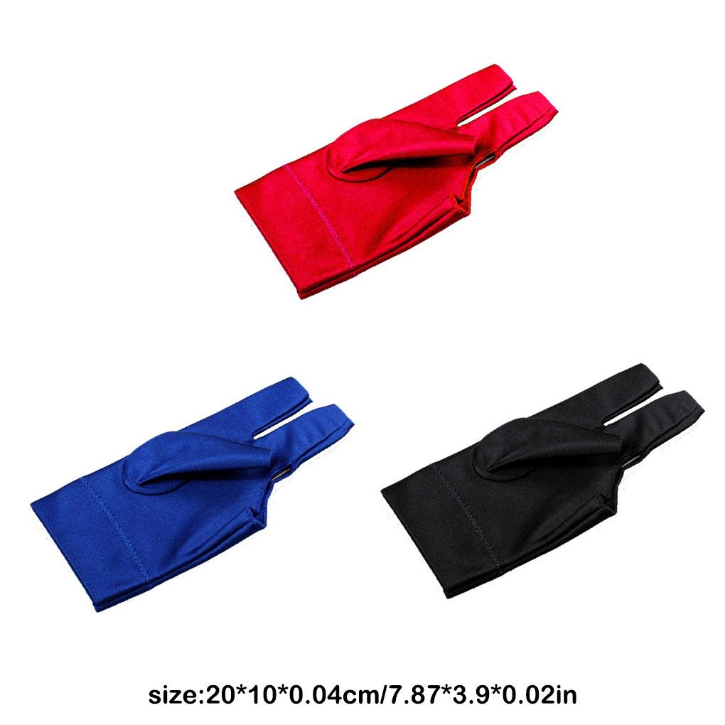 3Pcs High-Elasticity Professional Snooker Glove Spandex Fabrics Smooth Three Fingers Left Hand Open Gloves Sports