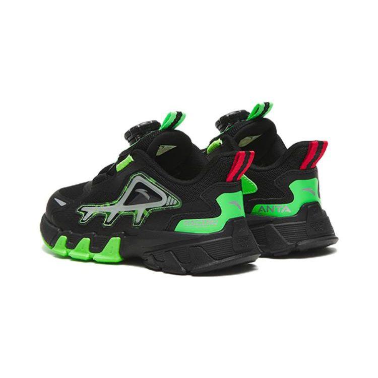Anta Mountain Language Non-Slip Wear-Resistant Low-Top Sports Casual Shoes Kids Sneakers Black Green 312319980H-3